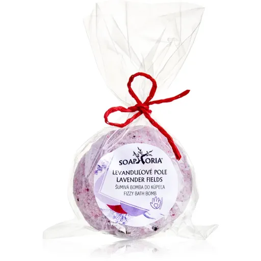 Soaphoria Lavender Fields Fizzy Bath Bomb kúpeľový balistik s regeneračným účinkom 85 g
