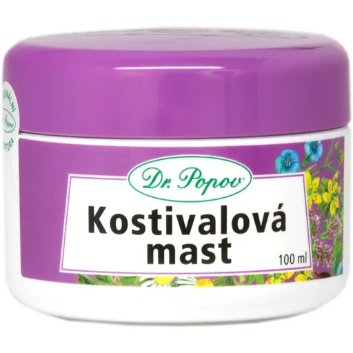 Dr. Popov Bylinné masti Kostihoj masážny krém na svaly, kĺby a väzy 100 ml