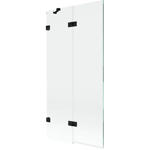 MEXEN/S - Lunar vaňová zástena 2-krídlová ľavá 90 x 150, transparent, čierna 897-090-100-70-00-L