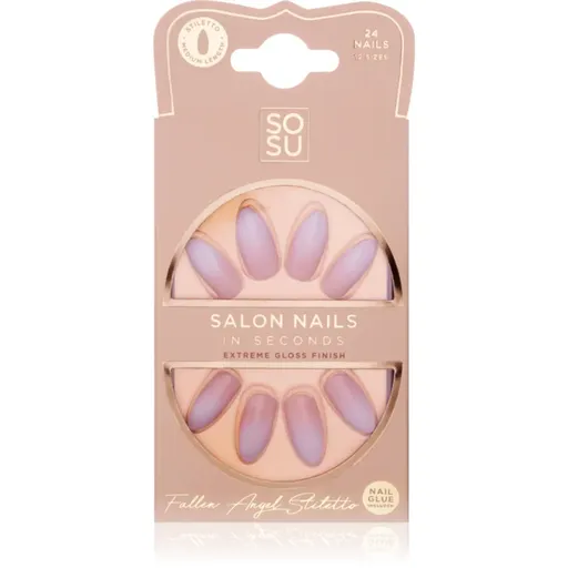 SOSU Cosmetics Salon Nails umelé nechty odtieň Fallen Angel 24 ks