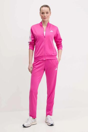 Tepláková súprava adidas 3-Stripes dámska, ružová farba, JD5436