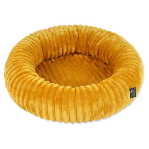 DOG FANTASY Stripe Pelech pre psy okrúhly horčicový 40 cm