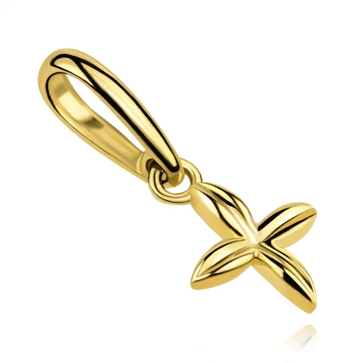 Zlatý prívesok 9K kvet so štyrmi lupeňmi