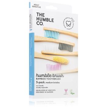 The Humble Co. Brush Adult bambusová zubná kefka medium I. 5 ks