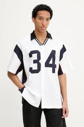 Bavlnená košeľa AMBUSH Sports Designed Shirt biela farba, voľný strih, s klasickým golierom, 12115310