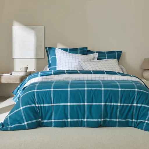 Flanelové kockované posteľná bielizeň, farbené vlákno