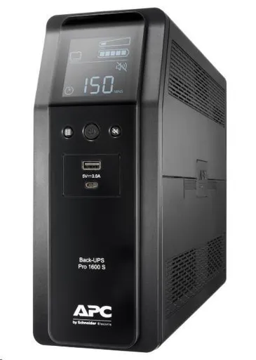 APC Back-UPS Pre BR 1600VA, Sinewave, 8 Outlets, AVR, LCD interface (960W)