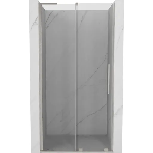 MEXEN/S - Velar L posuvné sprchové dvere 110, transparent, nikel kartáčovaný 871-110-003-01-97