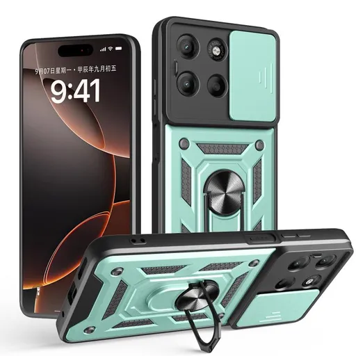 RING CAMERA Kryt s držiakom pre Motorola Moto G15 / G15 Power zelený