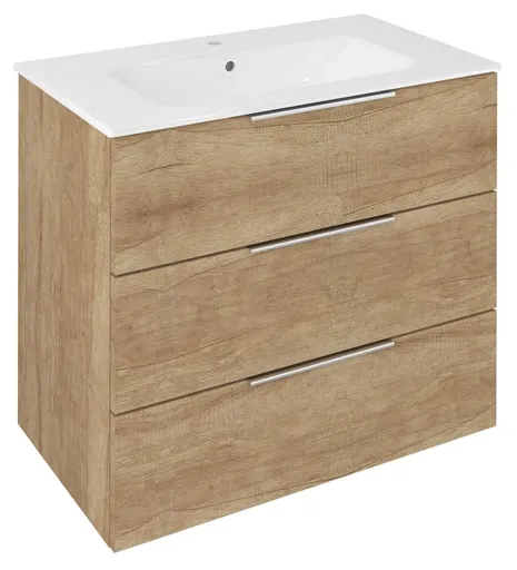 SAPHO - CIRASA umývadlová skrinka 79,8x75x46cm, 3x zásuvka, dub Alabama CR831-2222