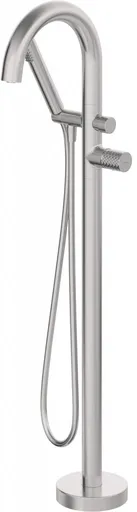 DEANTE - Silia Hexa voľne stojaca umývadlová batéria, nerez, so sprchovacím setom BHS_F17N