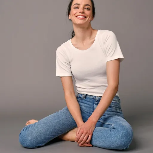 Súprava 2 tričiek z bavlny s jemným vrúbkovaním a krátkymi rukávmi