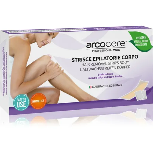 Arcocere Professional Wax voskové epilačné pásiky na telo pre ženy 6 ks