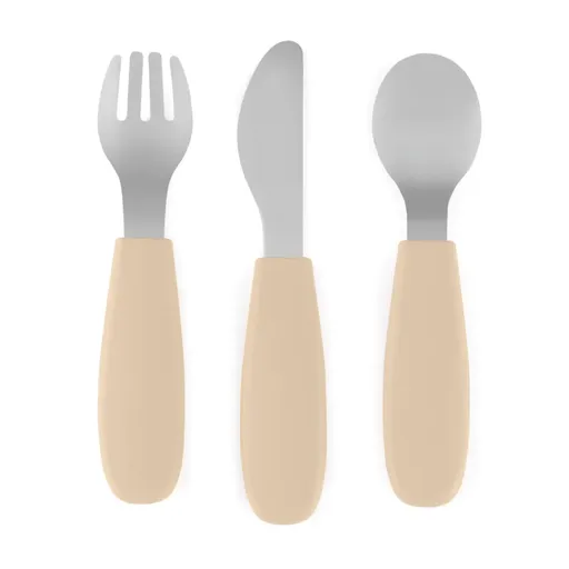 Petite&Mars Take&Match Stainless Steel Cutlery Set príbor Desert Sand 12m+ 3 ks