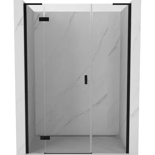 MEXEN/S - Mist-H L sprchové dvere krídlové ľavé 130, transparent, čierna 8A5L-130-001-70-00-L