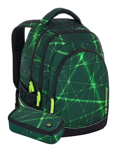 Školský set Bagmaster DIGITAL 22 B Set Gray/Green