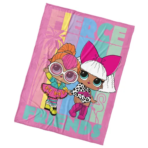 Carbotex Detská deka L.O.L. Surprise Fierce Friends, 130 x 170 cm
