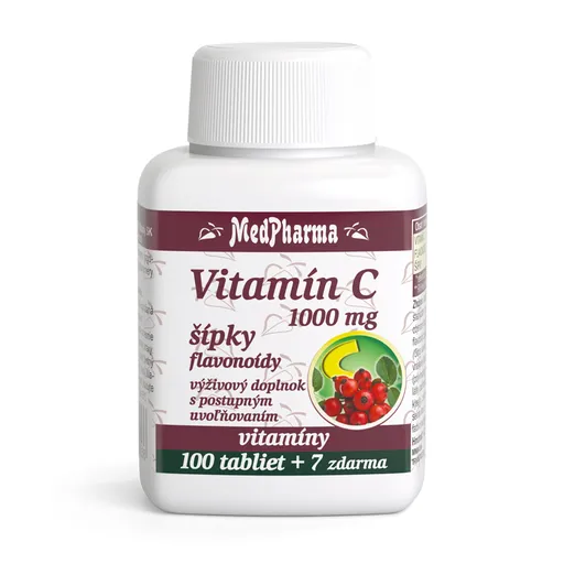 MedPharma Vitamín C 1000 mg so šípkami s postup.uvoľňovaním 107 tabliet