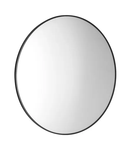 SAPHO - AROWANA guľaté zrkadlo v ráme priemer 70cm, čierna mat AWB070