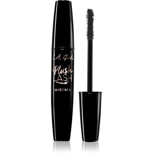 L.A. Girl Cosmetics Plush Lash riasenka pre objem a natočenie rias odtieň Velvety Black 10 g