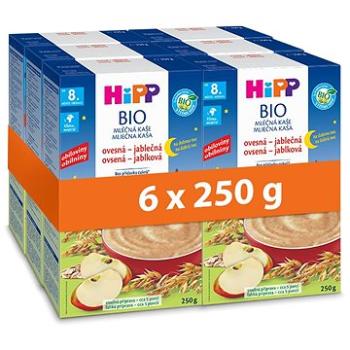 HiPP BIO mliečna kaša na dobrú noc ovsená-jablčná od 8 mes., 6× 250 g (4062300400108)