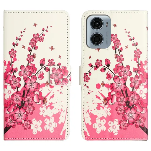 ART Peňaženkový kryt pre Motorola Moto G06 / G06 Power PLUM BLOSSOM