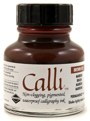 D&R - Farebný kaligrafický tuš D&R - brown 29,5 ml