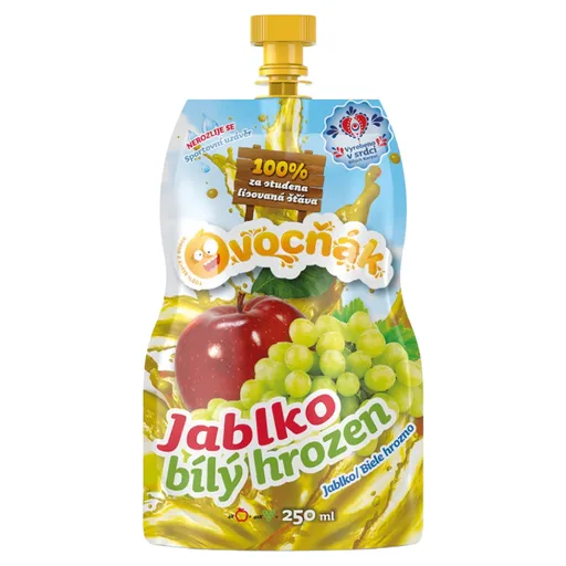 OVOCŇÁK Mušt jablko a biele hrozno 250 ml