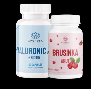 APOROSA Kyselina hyaluronová + biotín 60 ks + Brusnice strong 30 tabliet