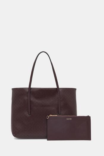 Kabelka Calvin Klein hnedá farba, LV04F3267G