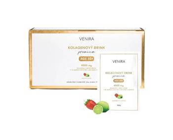 Venira Kolagénový drink pre vlasy, nechty a pleť 50+ - jahoda a limetka, 30 x 10,8 g