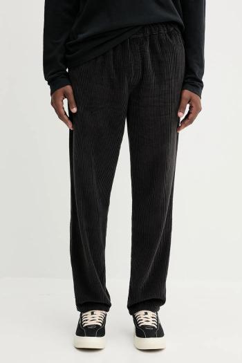 Menčestrové nohavice American Vintage čierna farba, strih chinos, MPADO10A