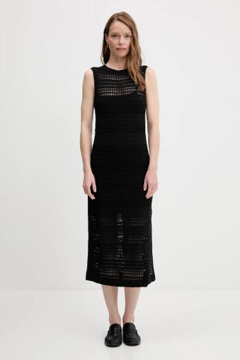 Šaty Tommy Hilfiger čierna farba, maxi, priliehavé, WW0WW45649
