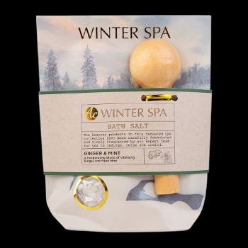 ACCENTRA Soľ do kúpeľa Winter spa v darčekovom vrecku vr. drevené lyžičky 150 g