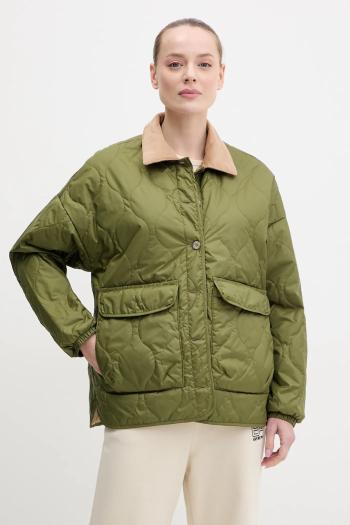 Obojstranná bunda Napapijri A-Secret zelená farba, prechodná, oversize, NP0A4IFAG1V1