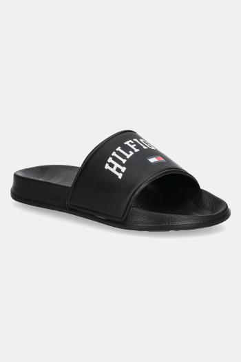Detské šľapky Tommy Hilfiger čierna farba, T3X0-33916