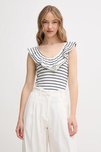 Top Pepe Jeans VALERY biela farba, holý chrbát, PL506017