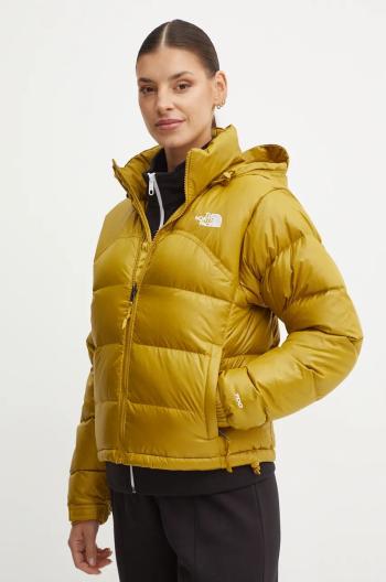 Páperová bunda The North Face 2000 Retro Nuptse Jacket dámska, žltá farba, zimná, NF0A831FECJ1