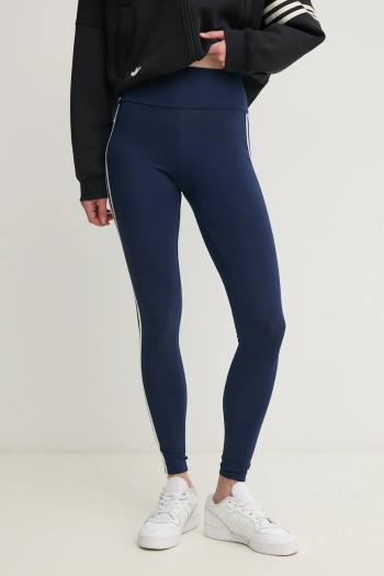 Legíny adidas Originals 3-Stripes dámske, tmavomodrá farba, vzorované, JD4983