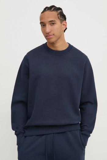 Mikina Abercrombie & Fitch pánska, tmavomodrá farba, jednofarebná, KI122-4274