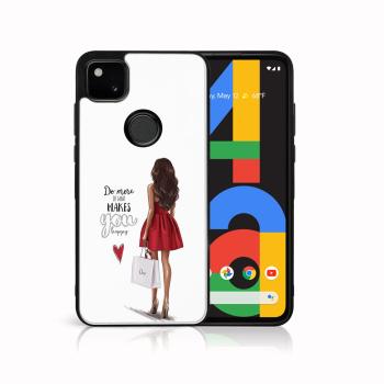 MY ART Silikónový kryt Google Pixel 4a RED DRESS (137)