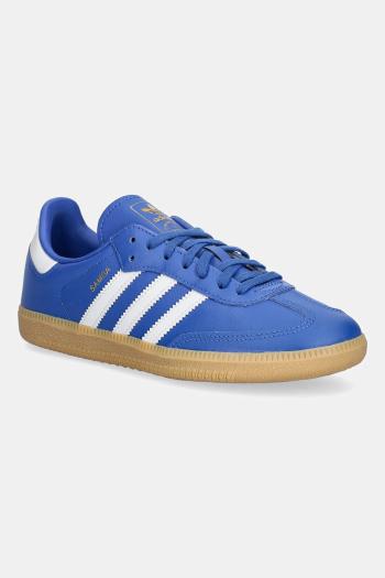 Detské kožené tenisky adidas Originals SAMBA OG modrá farba, JQ2854