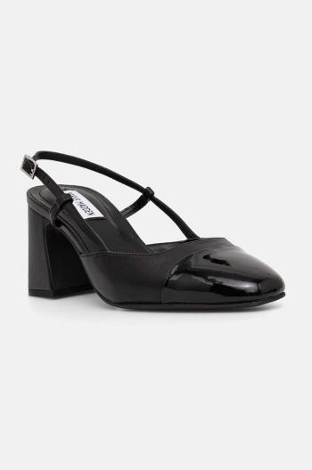 Lodičky Steve Madden Zeina čierna farba, na podpätku, s otvorenou pätou, SM11003126