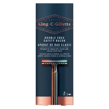 GILLETTE King Double Edge Holiaci strojček + 5 žiletiek