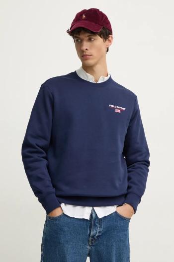 Mikina Polo Ralph Lauren pánska, tmavomodrá farba, s nášivkou, 710949929