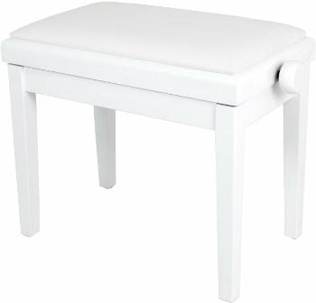 Grand HY-PJ023 Drevená klavírna stolička White Matte