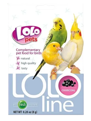 LOLOPETS čierne uhlie pre vtáky 10g