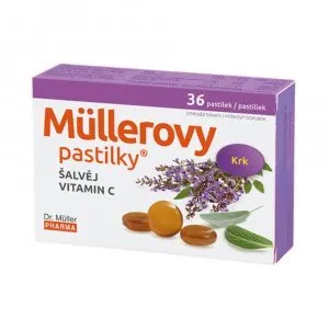 Müllerove pastilky so Šalviou a vitamínom C 30+6 past