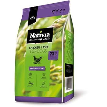 Nativia Senior & Light – Chicken & Rice 3 kg (8595045402503)