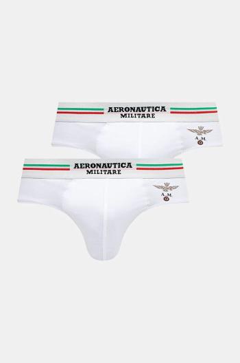 Slipy Aeronautica Militare (2-pack) pánske, biela farba, AM1USL001